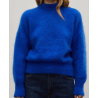 Pull mohair bleu femme