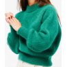 Pull mohair vert femme